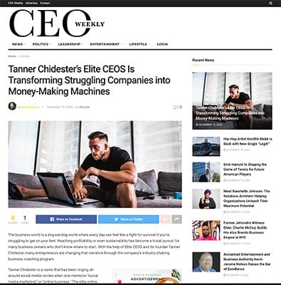 Tanner Chidester CEO Weekly Article 