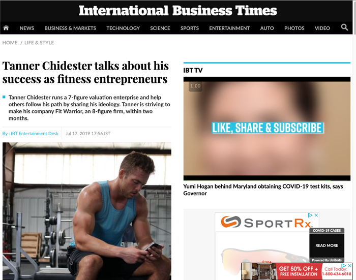 Tanner Chidester International Business Times Article 