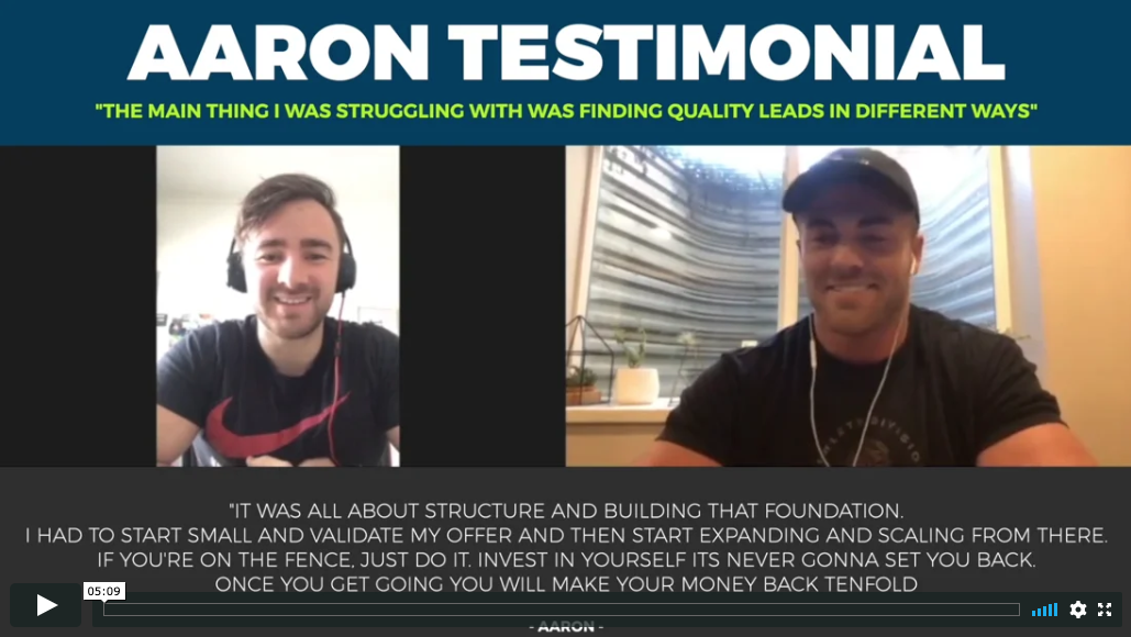 Aaron Testimonial
